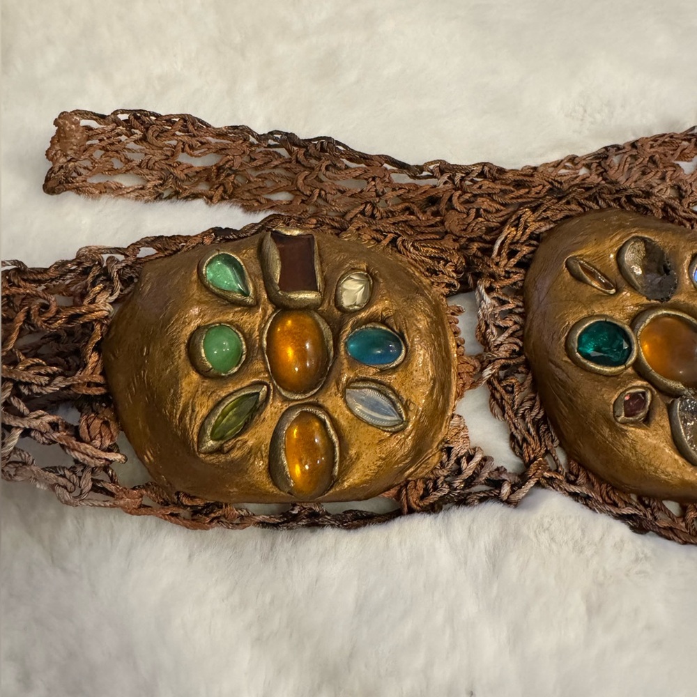 Unique Handmade Woven Bohemian Hippie Festival Belt, 1970s-1980s Era - Picture 5 of 15